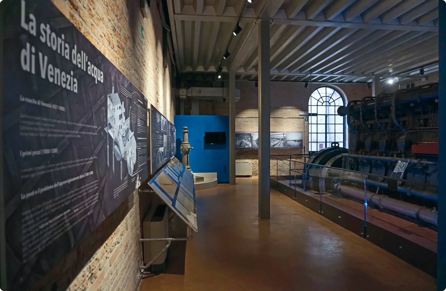Vista interna del Museo dell'acquedotto di Venezia